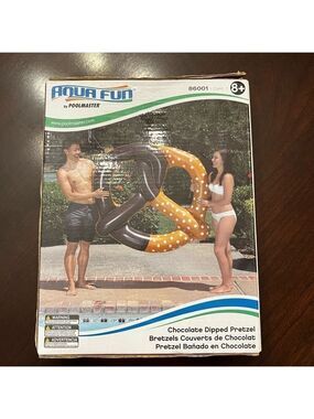 New Aqua Fun Poolmaster Chocolate Dipped Pretzel Float. 54in x 56in